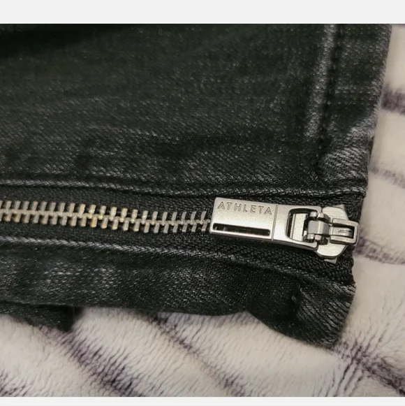 Athleta SculpTek Skinny Jeans Womens 4 Carbon Black Zip Ankle Stretch Mid Rise - Picture 12 of 15